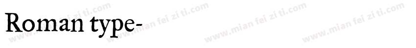 Roman type字体转换